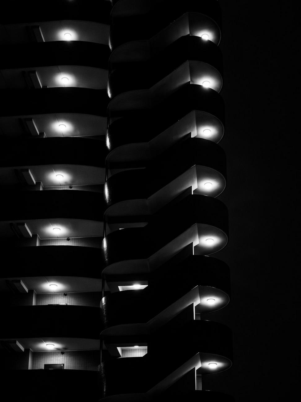Dark modern architecture